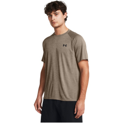 UNDER ARMOUR Tech Strukturiertes Trainingsshirt Herren 200 - taupe dusk/black XXL