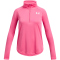 UNDER ARMOUR Tech Graphic 1/2-Zip Trainingsshirt Mädchen 672 - super pink/metallic silver M (137-149 cm)