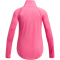 UNDER ARMOUR Tech Graphic 1/2-Zip Trainingsshirt Mädchen 672 - super pink/metallic silver M (137-149 cm)