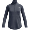 UNDER ARMOUR Tech Graphic 1/2-Zip Trainingsshirt Mädchen 044 - downpour gray/metallic silver M (137-149 cm)
