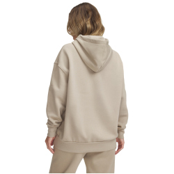 UNDER ARMOUR Essential OverSized Fleece Hoodie Damen 300 - city khaki/white M