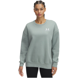UNDER ARMOUR Essential OverSized Fleece Shirt Damen 350 - silica green/white M