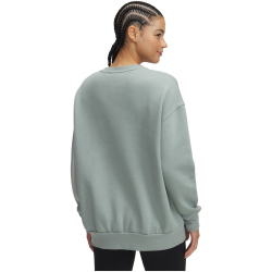 UNDER ARMOUR Essential OverSized Fleece Shirt Damen 350 - silica green/white M