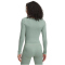 UNDER ARMOUR Train Seamless langarm Trainingsshirt Damen 348 - silica green/white M