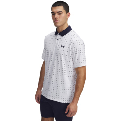 UNDER ARMOUR Performance 3.0 Printed Golf-Poloshirt Herren 106 - white/midnight navy/midnight navy/midnight navy M