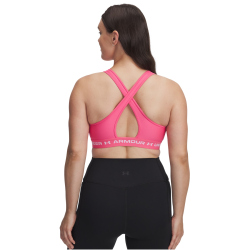 UNDER ARMOUR Armour Mid Crossback Sport-BH Damen 672 - super pink/white M