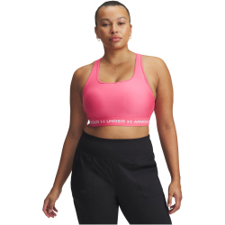 UNDER ARMOUR Armour Mid Crossback Sport-BH Damen 672 - super pink/white M