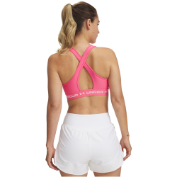 UNDER ARMOUR Armour Mid Crossback Sport-BH Damen 672 - super pink/white L