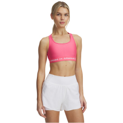 UNDER ARMOUR Armour Mid Crossback Sport-BH Damen 672 - super pink/white L