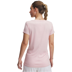 UNDER ARMOUR HeatGear Armour kurzarm Trainingsshirt Damen 647 - prime pink/white L