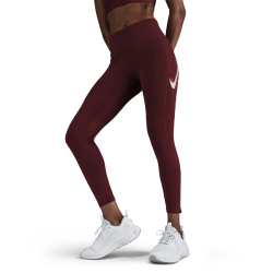 NIKE Fast Dri-FIT Mid-Waist 7/8-Leggings Damen 619 - dark team red XL