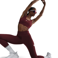 NIKE Fast Dri-FIT Mid-Waist 7/8-Leggings Damen 619 - dark team red XL