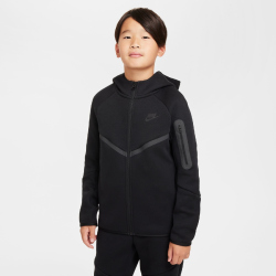 NIKE Sportswear Tech Fleece Kapuzenjacke Jungen 010 - black/black/black S (128-137 cm)