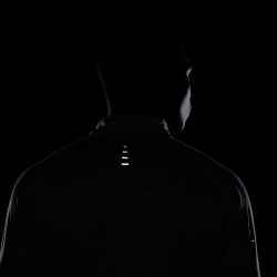 NIKE Stride Dri-FIT 1/2-Zip Midlayer Laufshirt Herren 084 - smoke grey/htr/reflective silv M