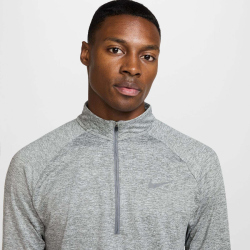 NIKE Stride Dri-FIT 1/2-Zip Midlayer Laufshirt Herren 084 - smoke grey/htr/reflective silv M