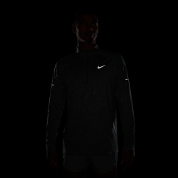 NIKE Stride Dri-FIT 1/2-Zip Midlayer Laufshirt Herren 084 - smoke grey/htr/reflective silv M