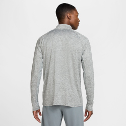 NIKE Stride Dri-FIT 1/2-Zip Midlayer Laufshirt Herren 084 - smoke grey/htr/reflective silv M
