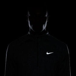 NIKE Stride Dri-FIT 1/2-Zip Midlayer Laufshirt Herren 084 - smoke grey/htr/reflective silv M