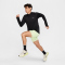 NIKE Stride Dri-FIT 1/2-Zip Midlayer Laufshirt Herren 010 - black/reflective silv S