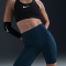 NIKE Universa Medium-Support High-Waist 8" kurze Leggings Damen 478 - armory navy/anthracite/riftblue S