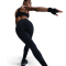 NIKE Universa Medium-Support High-Waist Leggings Damen 010 - black/anthracite/dk smoke grey XXS
