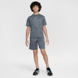 NIKE Multi Dri-FIT T-Shirt Kinder 010 - black/lt smoke grey/white S (128-137 cm)