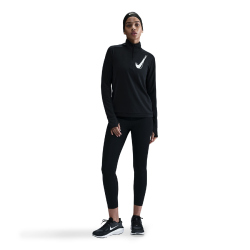 NIKE Swoosh Mid Layer 1/2-Zip Laufshirt Damen 010 - black L