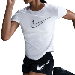 NIKE One Swoosh Dri-FIT kurzarm Laufshirt Damen 100 - white XS