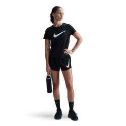 NIKE One Swoosh Dri-FIT kurzarm Laufshirt Damen 010 - black XS