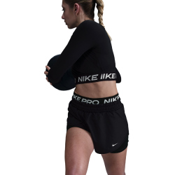 NIKE Pro Dri-FIT 2in1 Shorts Damen 010 - black/white XS