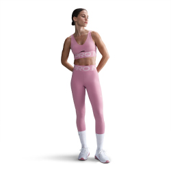 NIKE Pro Indy Plunge Medium Support Padded Sport-BH Damen 699 - elemental pink/pink foam /white S