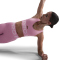 NIKE Pro Indy Plunge Medium Support Padded Sport-BH Damen 699 - elemental pink/pink foam /white S