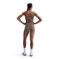 NIKE Pro Indy Plunge Medium Support Padded Sport-BH Damen 233 - mink brown/ironstone/white S