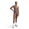 NIKE Pro Indy Plunge Medium Support Padded Sport-BH Damen 233 - mink brown/ironstone/white S