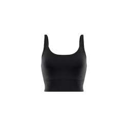 NIKE Zenvy Rib Light-Support Longline gepolsterter Sport-BH Damen 010 - black/black/pcg3c M