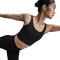 NIKE Zenvy Rib Light-Support Longline gepolsterter Sport-BH Damen 010 - black/black/pcg3c M