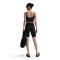 NIKE Zenvy Rib Light-Support Longline gepolsterter Sport-BH Damen 010 - black/black/pcg3c M
