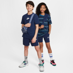 NIKE Sportswear Club Knit Sweatshorts Kinder 410 - midnight navy/white XS (122-128 cm)