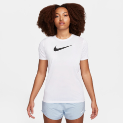 NIKE Dri-FIT Graphic T-Shirt Damen 100 - white XS