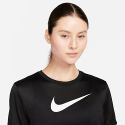 NIKE Dri-FIT Graphic T-Shirt Damen 011 - black/white XS