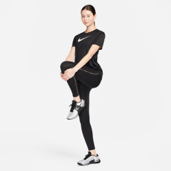 NIKE Dri-FIT Graphic T-Shirt Damen 011 - black/white XS