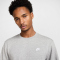 NIKE Club French Terry Sweatshirt Herren 063 - dk grey heather/white S