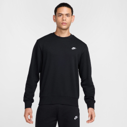 NIKE Club French Terry Sweatshirt Herren 010 - black/white M