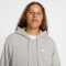 NIKE Club French Terry Kapuzenjacke Herren 063 - dk grey heather/lt smoke grey/white S