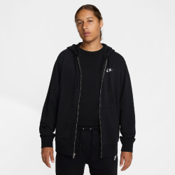 NIKE Club French Terry Kapuzenjacke Herren 010 - black/black/white S