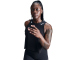 NIKE AeroSwift Dri-FIT ADV Crop Lauf Tanktop Damen 010 - black/white XL