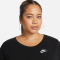 NIKE Sportswear Club Essentials Oversize T-Shirt Damen 010 - black/white 3X