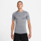 NIKE Pro Dri-FIT Tight kurzarm Fitnessshirt Herren 084 - smoke grey/black XL