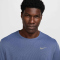 NIKE Miler Dri-FIT UV langarm Laufshirt Herren 491 - diffused blue/reflective silv M