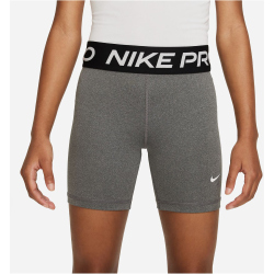 NIKE Pro Dri-FIT 5" Shorts Mädchen 091 - carbon heather/white M (137-146 cm)